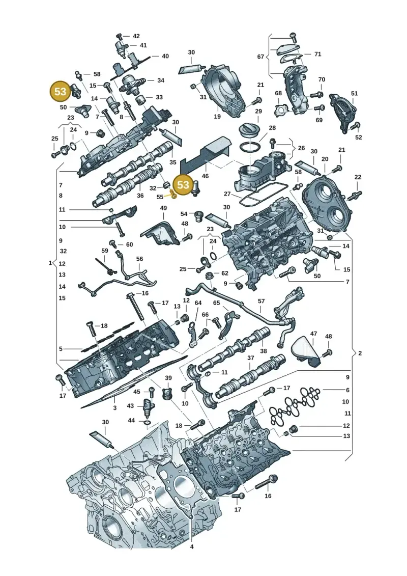 05E906277A — Audi A5 Limo 2.0 (2024-) diagram 849103331, position 53