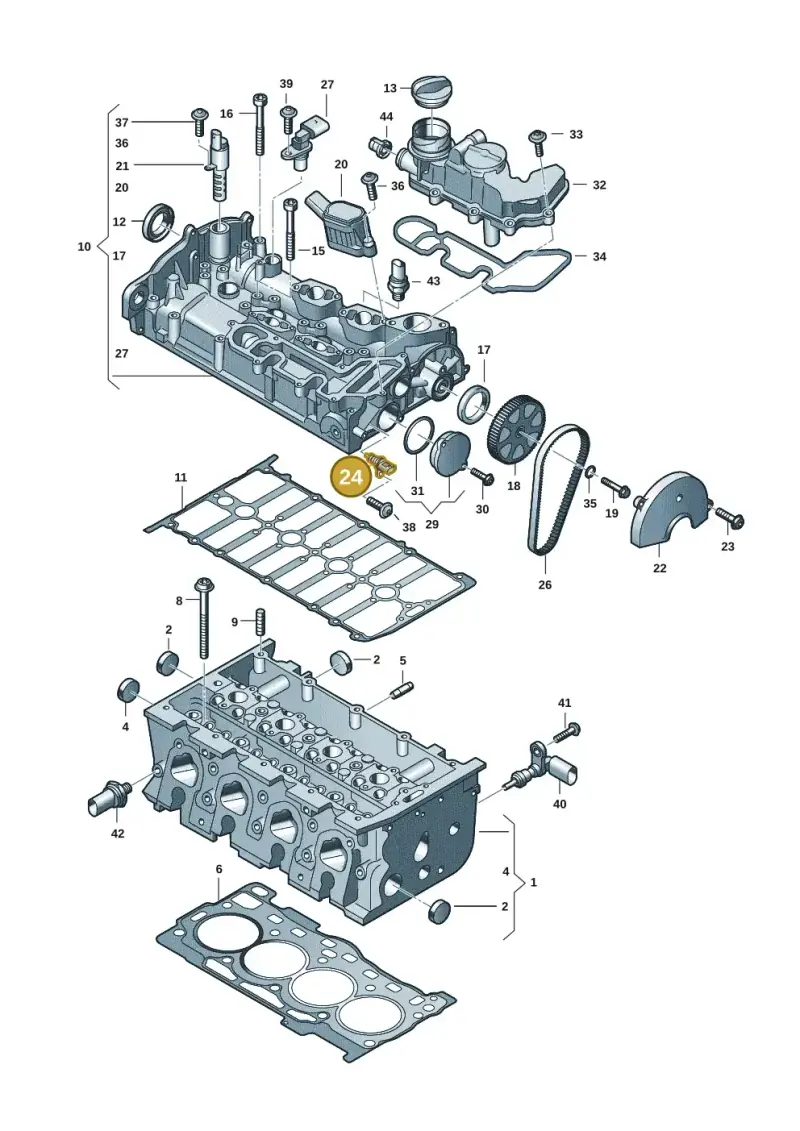 05E907601D — Audi A1 sportback 1.0 (2018-) diagram 597103028, position 24