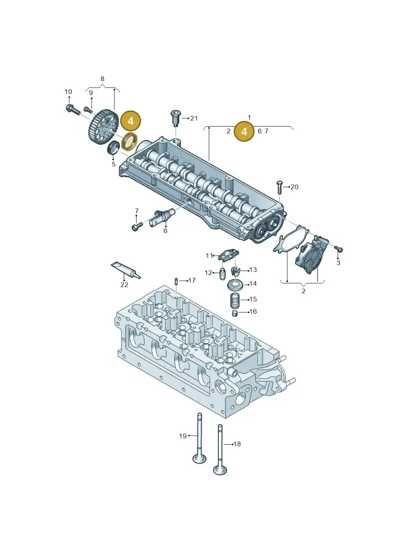 05L103085C — Audi A6 2.0 (2018-) diagram 849109500, position 4