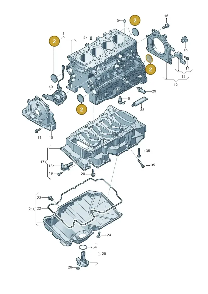 05L103113B — Audi A6 2.0 (2018-) diagram 849103350, position 2