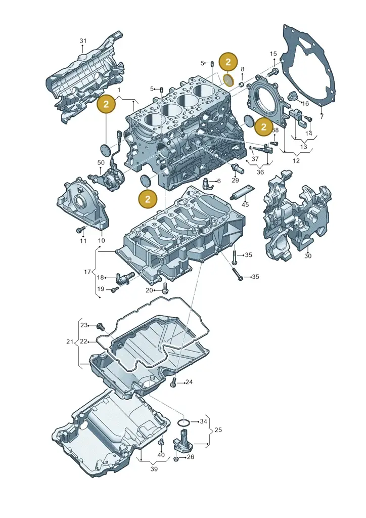 05L103113B — Audi A5 Limo 2.0 (2024-) diagram 8wh103550, position 2