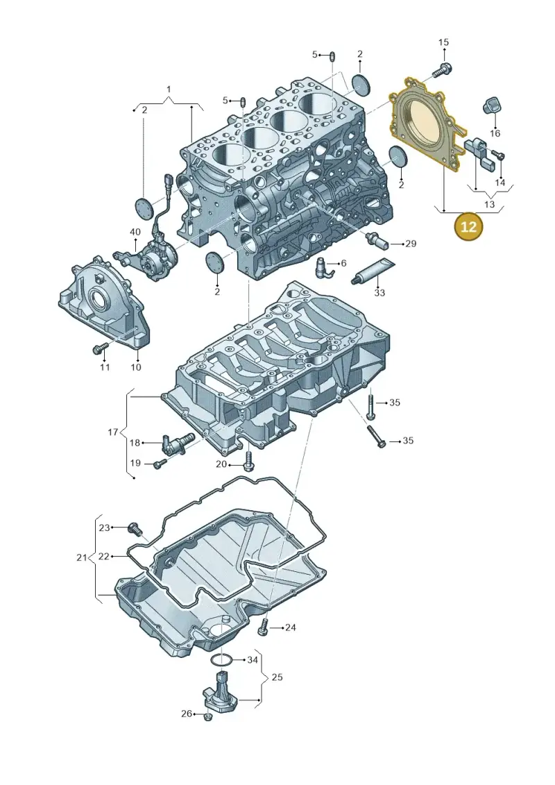 05L103171A — Audi A6 2.0 (2018-) diagram 849103350, position 12