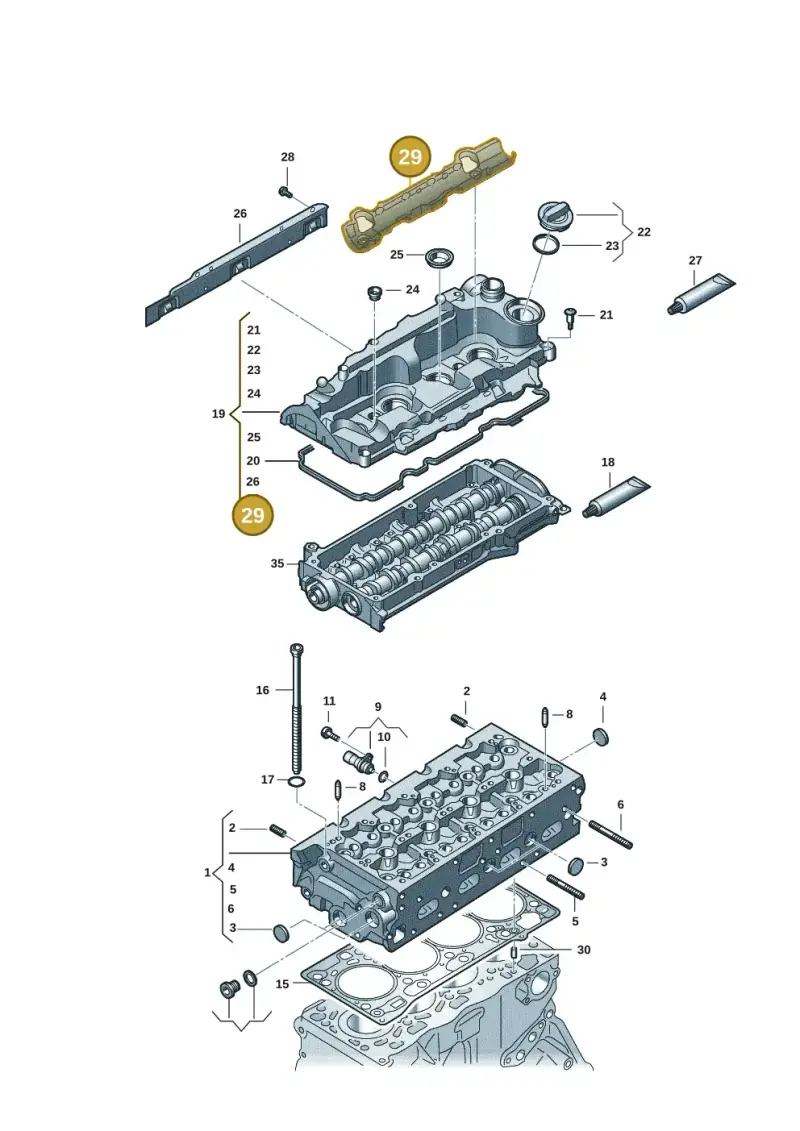 05L103198 — Audi A6 2.0 (2018-) diagram 849103056, position 29