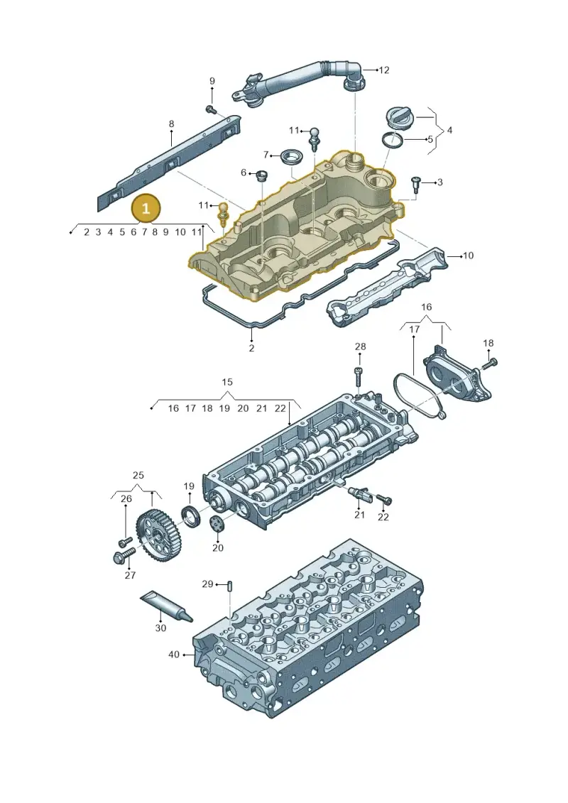 05L103469D — Audi A5 Limo 2.0 (2024-) diagram fys103700, position 1