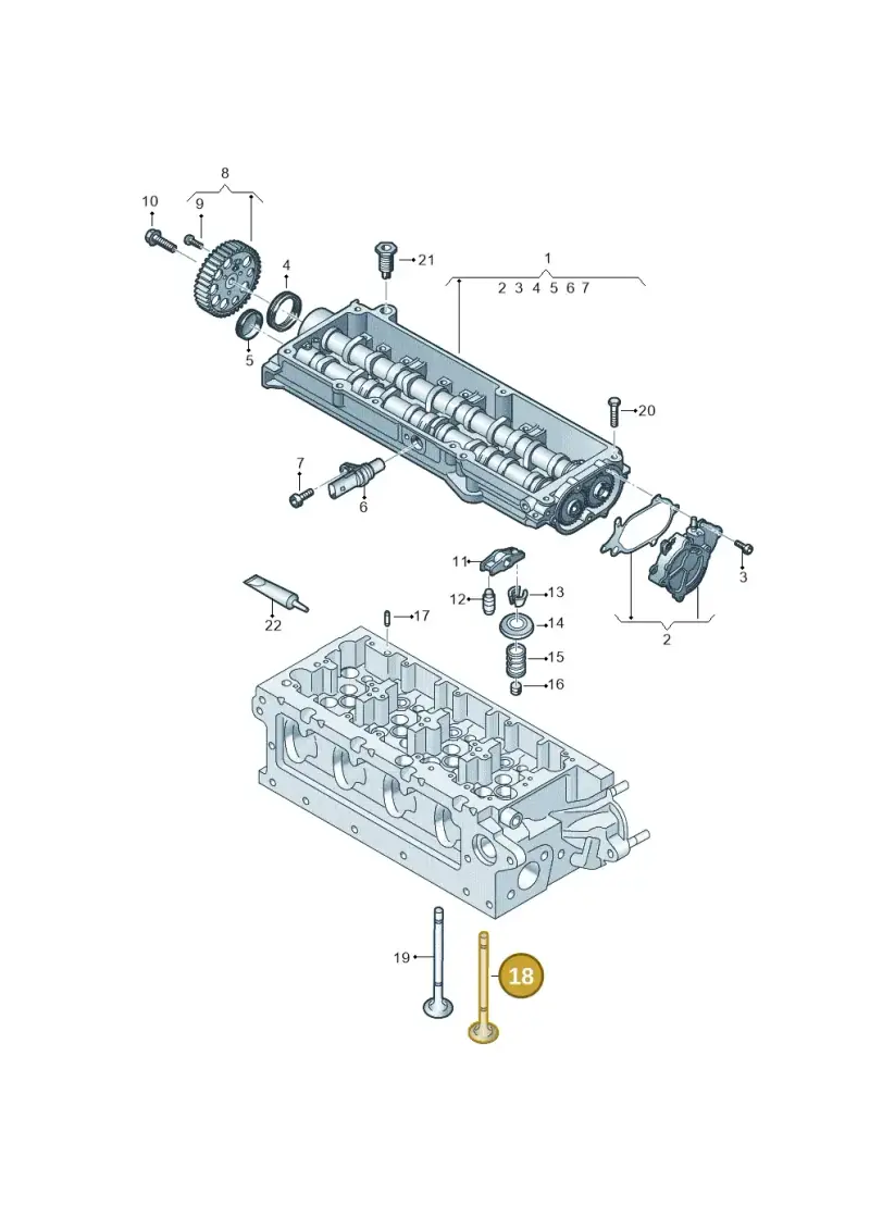 05L109601A — Audi A6 2.0 (2018-) diagram 849109500, position 18