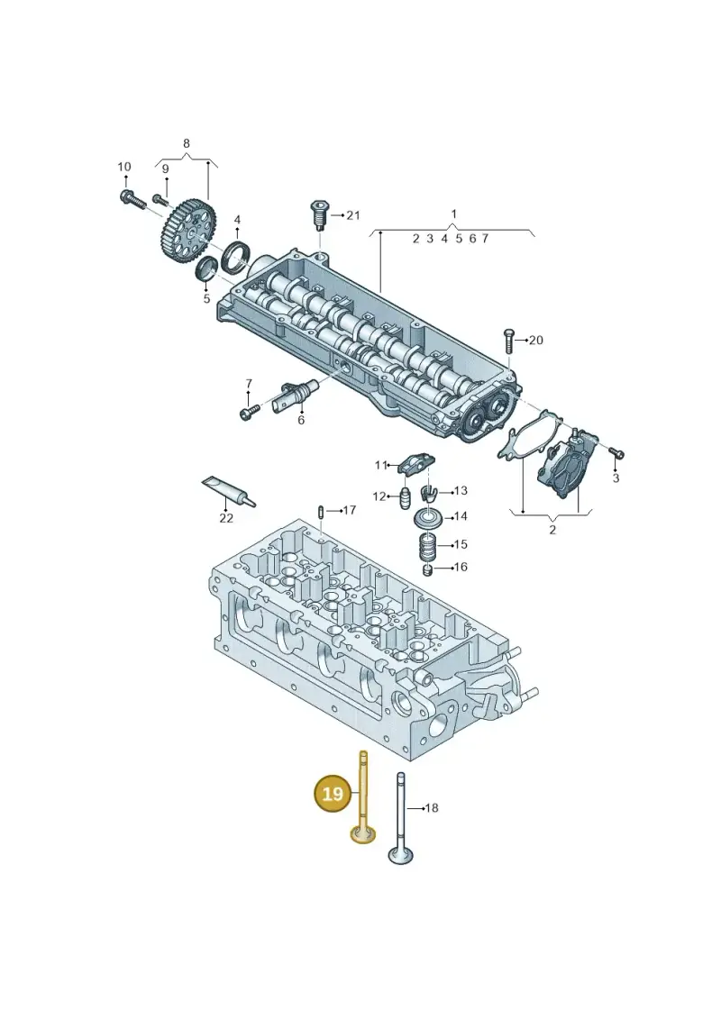 05L109611E — Audi A6 2.0 (2018-) diagram 849109500, position 19