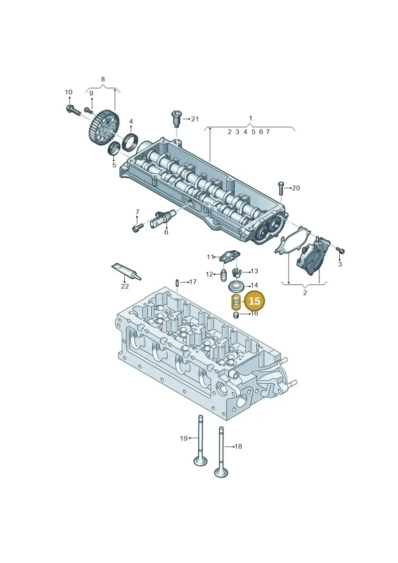 05L109633C — Audi A6 2.0 (2018-) diagram 849109500, position 15