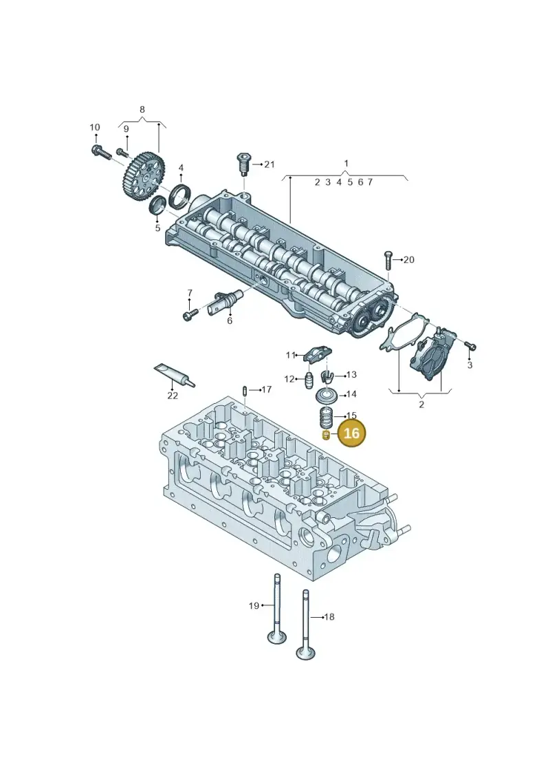 05L109675 — Audi A7 Sportback (2018-) diagram 849109500, position 16