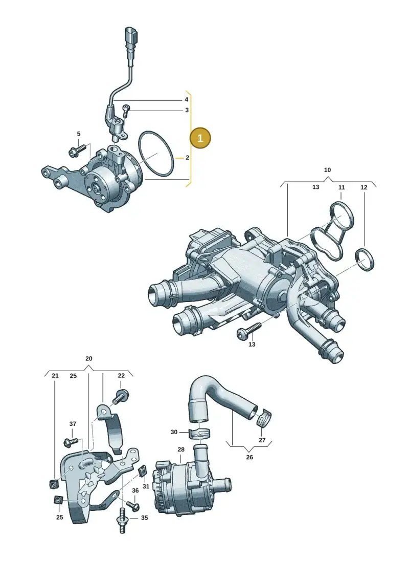 05L121011E — Audi A5 Limo 2.0 (2024-) diagram 05l121000, position 1