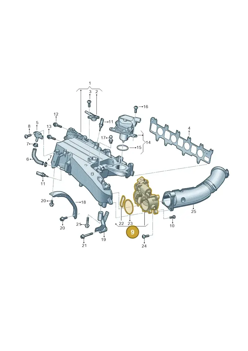 05L128063E — Audi A3 Sportback (2019-2021) diagram 793129090, position 9