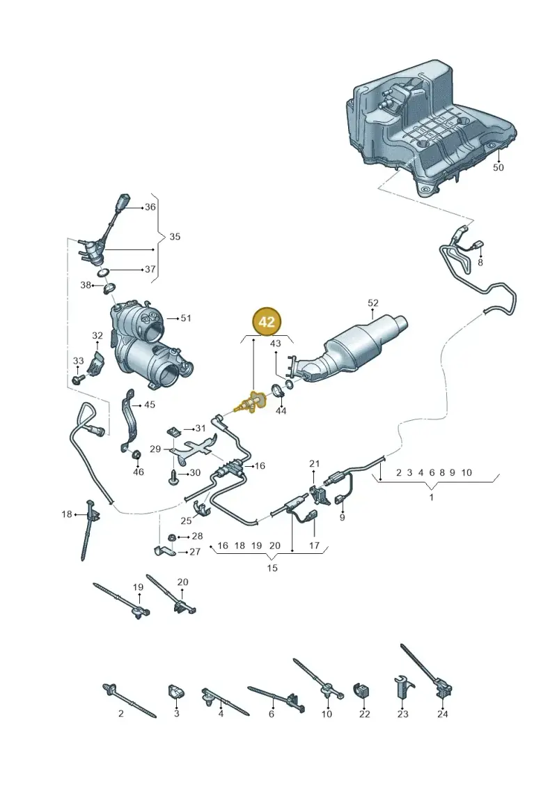 05L131113AD — Audi A6 2.0 (2018-) diagram 430201520, position 42