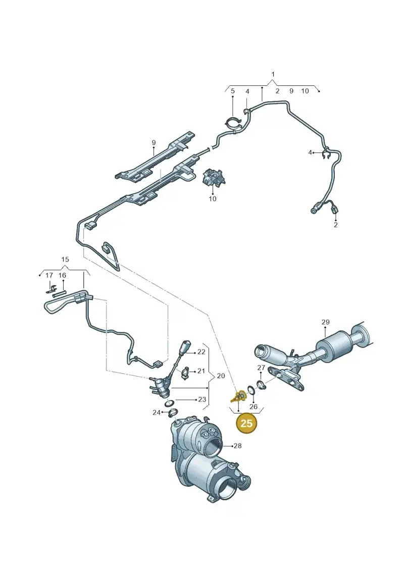 05L131113AD — Audi A3 Sportback (2019-2021) diagram 596201530, position 25