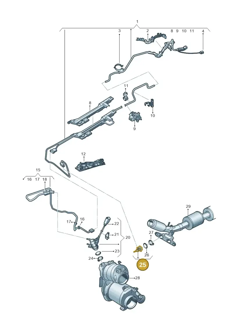 05L131113AD — Audi A3 Sportback (2019-2021) diagram 596201540, position 25
