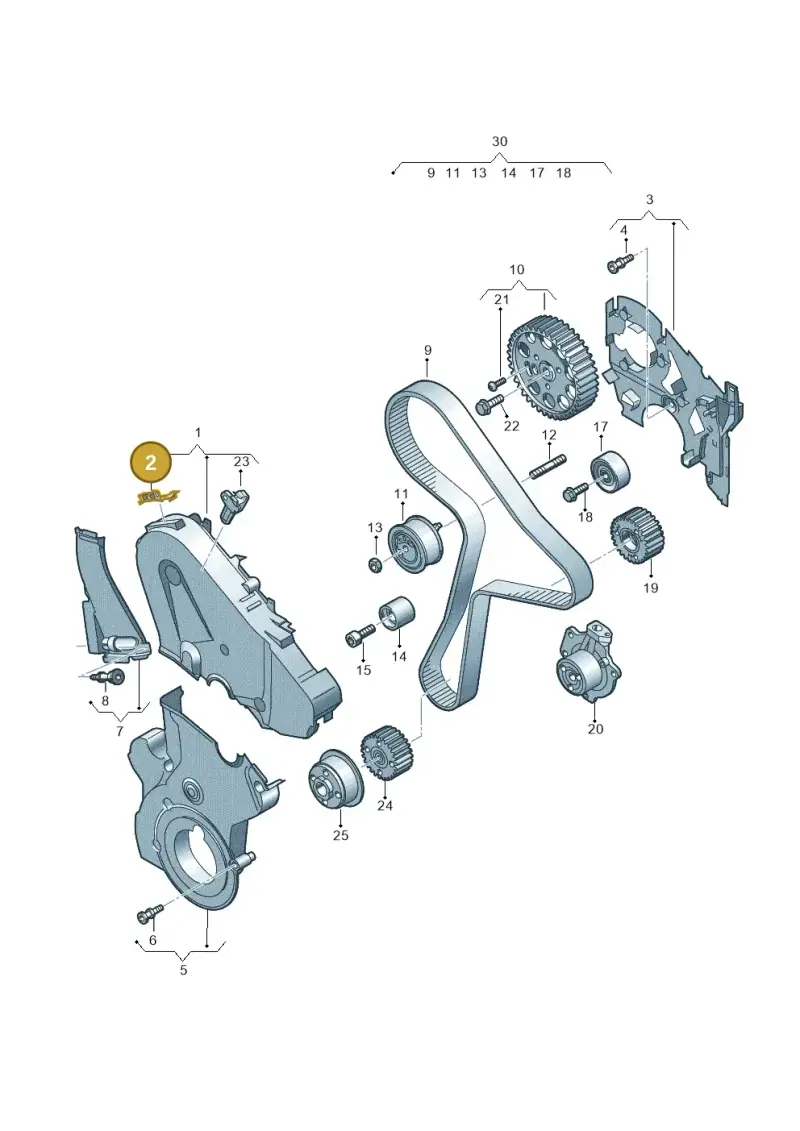 05L131213 — Audi A3 Sportback (2019-2021) diagram 596109090, position 2