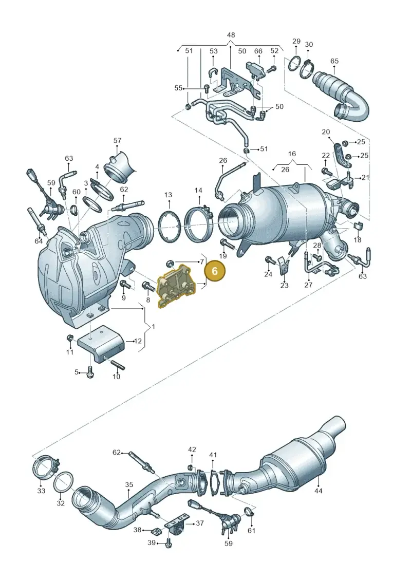 05L131425F — Audi A6 2.0 (2018-) diagram 430253640, position 6