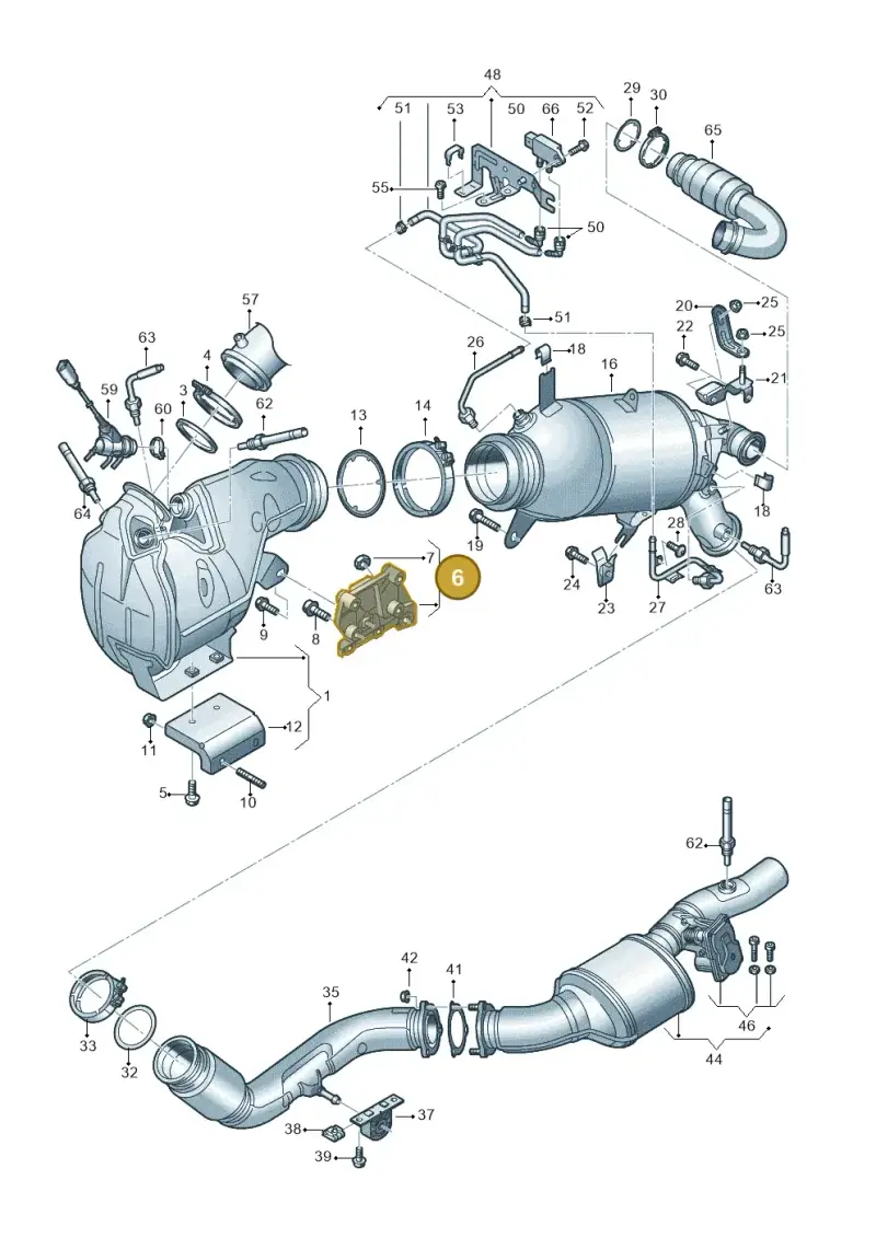 05L131425F — Audi A6 2.0 (2018-) diagram 848253070, position 6