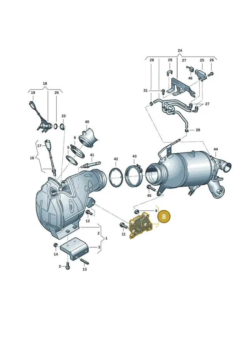 05L131425F — Audi A5 Limo 2.0 (2024-) diagram 8wk253230, position 8