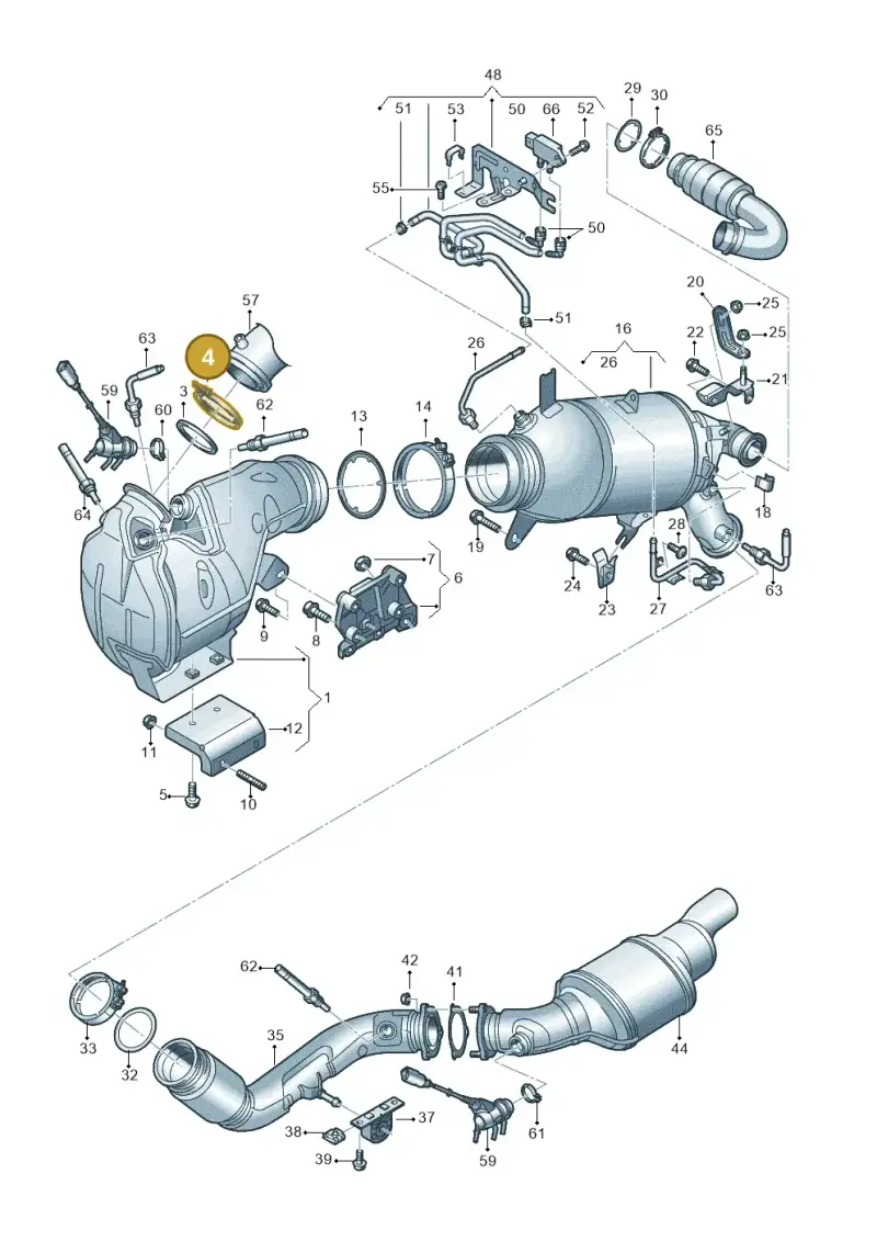 05L131455 — Audi A6 2.0 (2018-) diagram 430253640, position 4