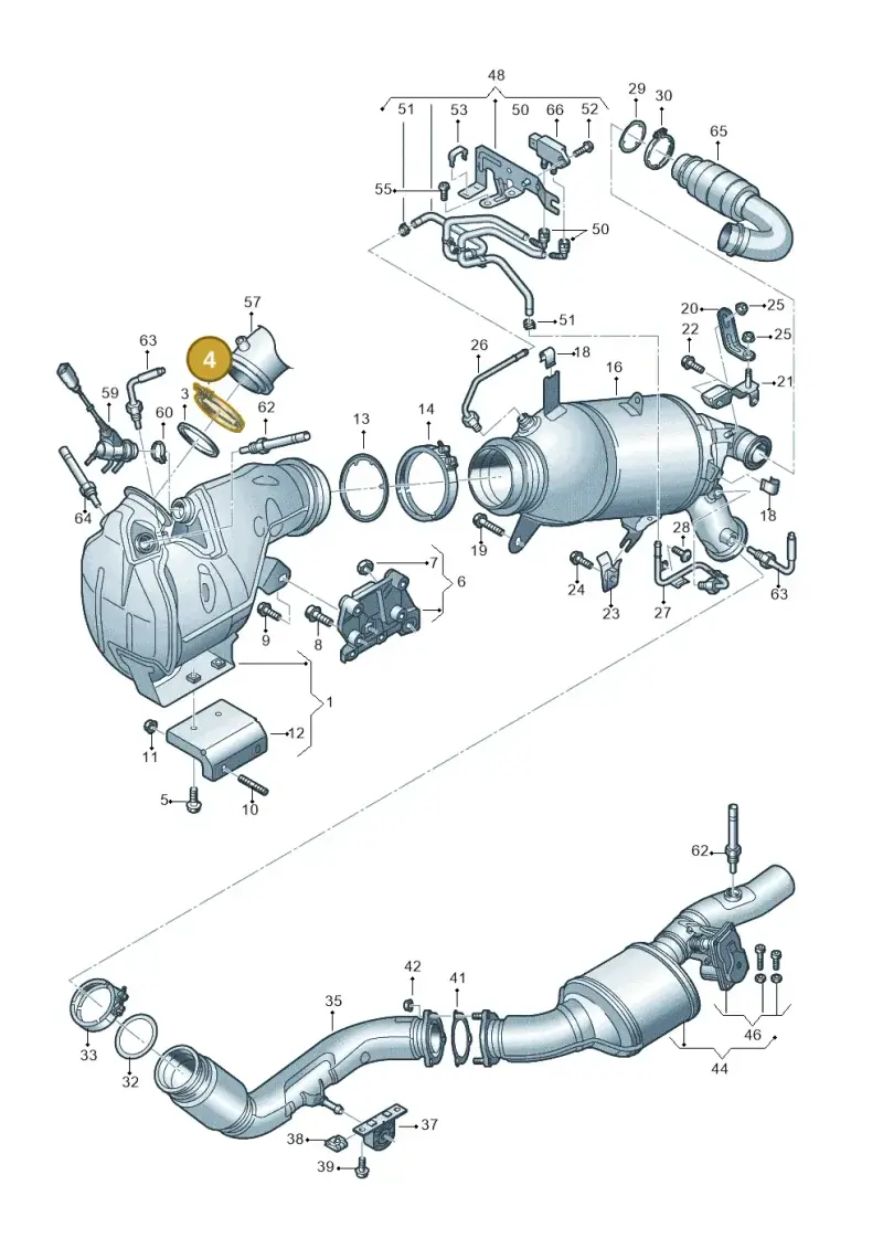05L131455 — Audi A6 2.0 (2018-) diagram 848253070, position 4