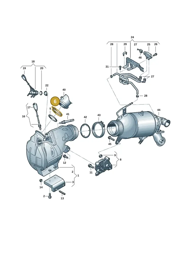 05L131455 — Audi A5 Limo 2.0 (2024-) diagram 8wk253230, position 6