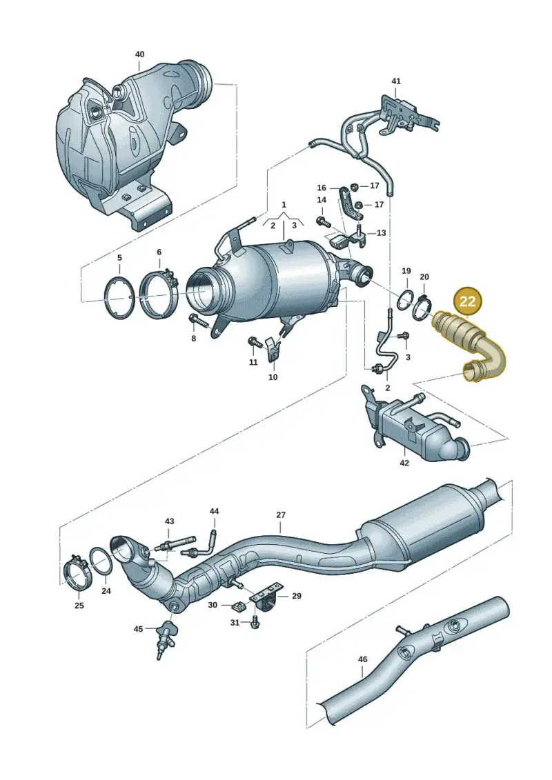 05L131521E — Audi A5 Limo 2.0 (2024-) diagram 8wk253630, position 22