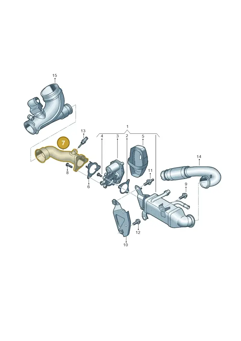 05L131525A — Audi A5 Limo 2.0 (2024-) diagram 8wk131650, position 7