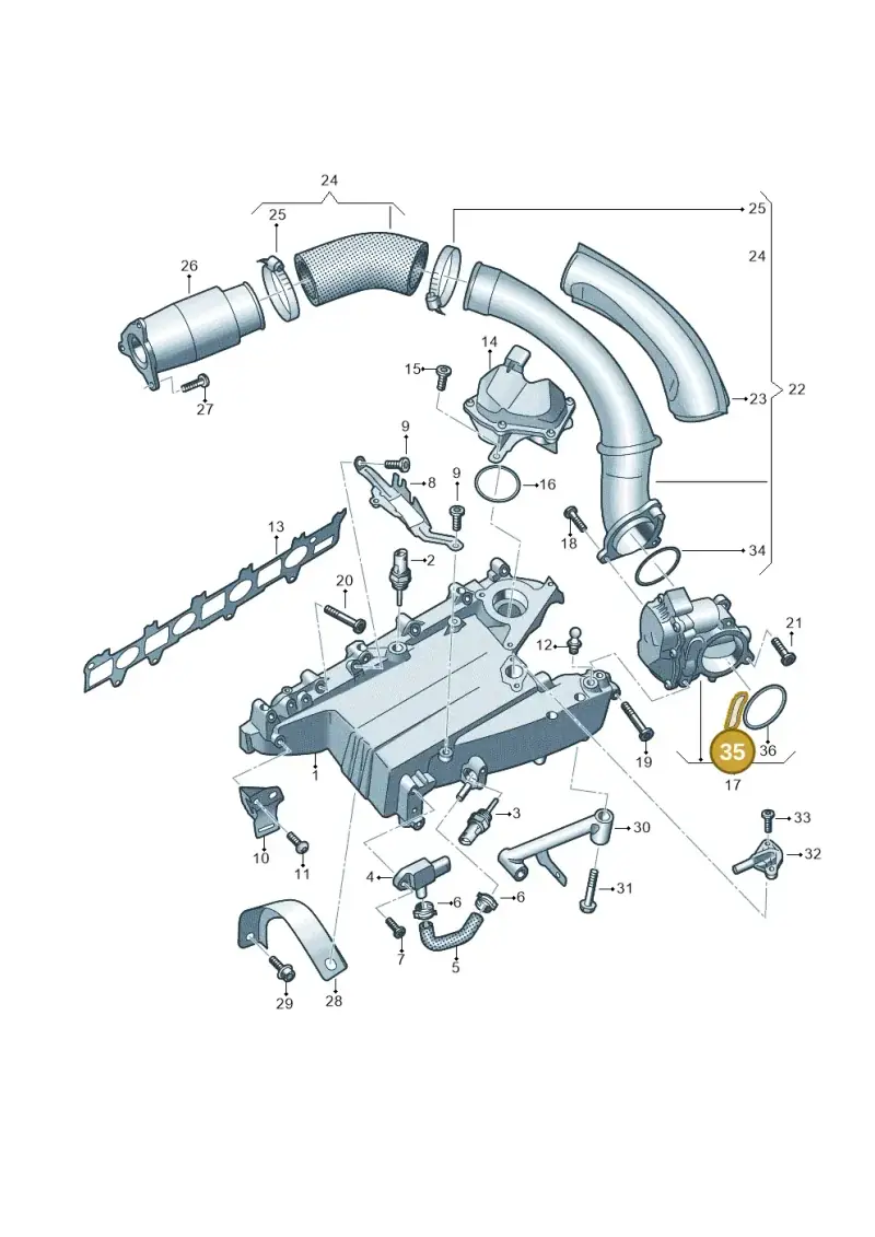 05L131547S — Audi A5 Limo 2.0 (2024-) diagram 430129050, position 35