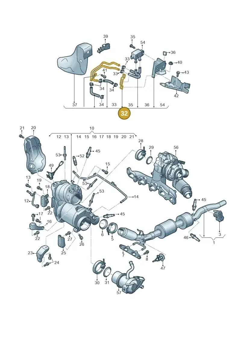 05L131552AP — Audi Q2 2.0 TDI (2016-2018) diagram 803253075, position 32