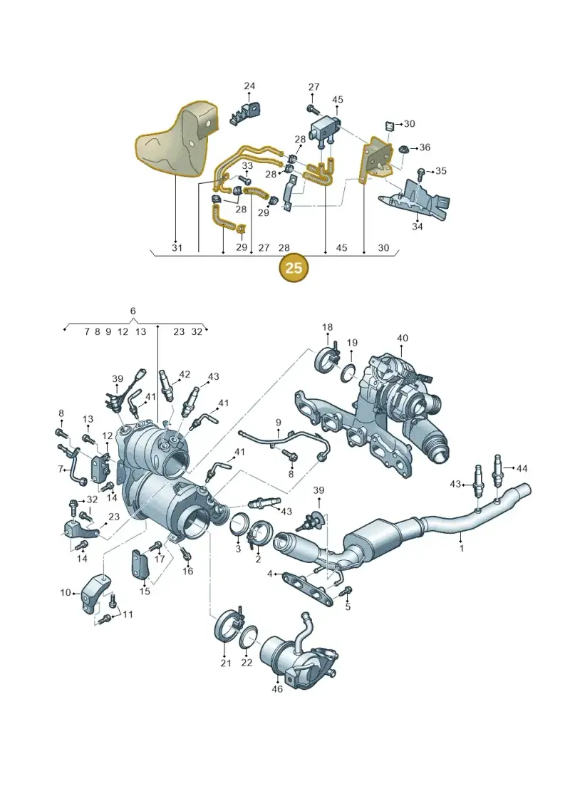 05L131552AS — Audi A3 Sportback (2019-2021) diagram 596253660, position 25