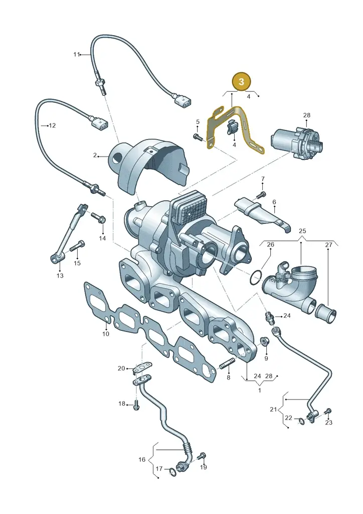 05L131561B — Audi A6 2.0 (2018-) diagram 8wk145375, position 3