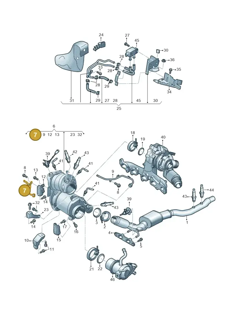 05L131582AA — Audi A3 Sportback (2019-2021) diagram 596253660, position 7