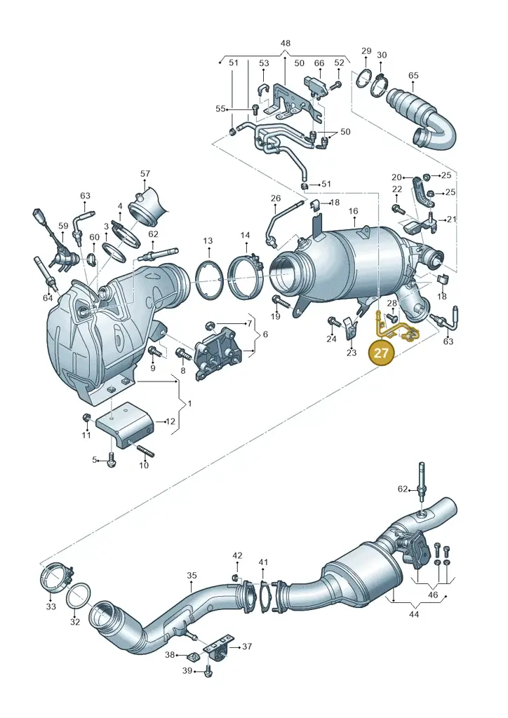 05L131582A — Audi A6 2.0 (2018-) diagram 848253070, position 27