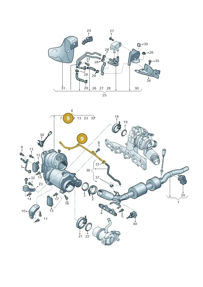 05L131582J — Audi A3 Sportback (2019-2021) diagram 793253054, position 9