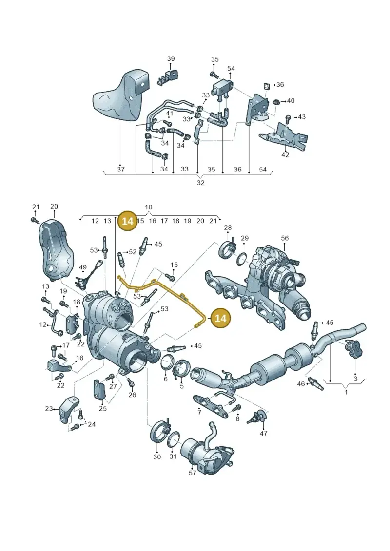 05L131582S — Audi Q2 2.0 TDI (2016-2018) diagram 803253075, position 14