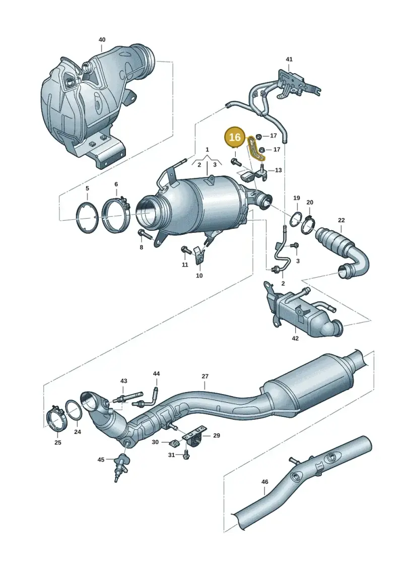 05L131645B — Audi A5 Limo 2.0 (2024-) diagram 8wk253630, position 16