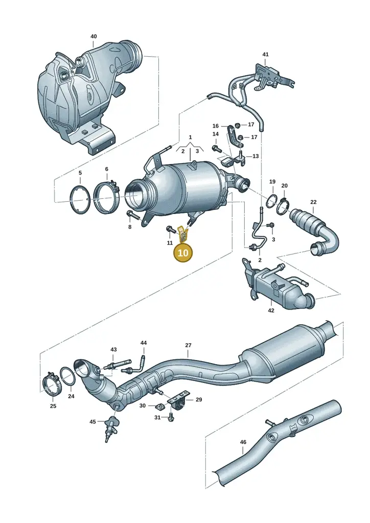 05L131645E — Audi A5 Limo 2.0 (2024-) diagram 8wk253630, position 10