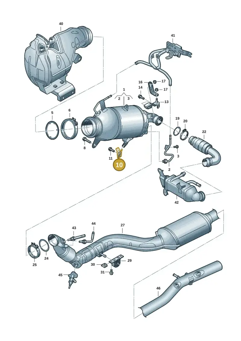 05L131645E — Audi A5 Limo 2.0 (2024-) diagram 8wk253630, position 10