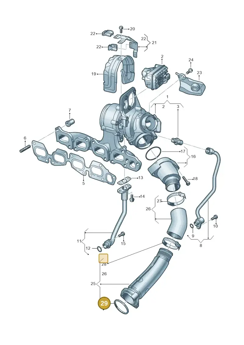 05L145187 — Audi A3 Sportback (2019-2021) diagram 793145064, position 29
