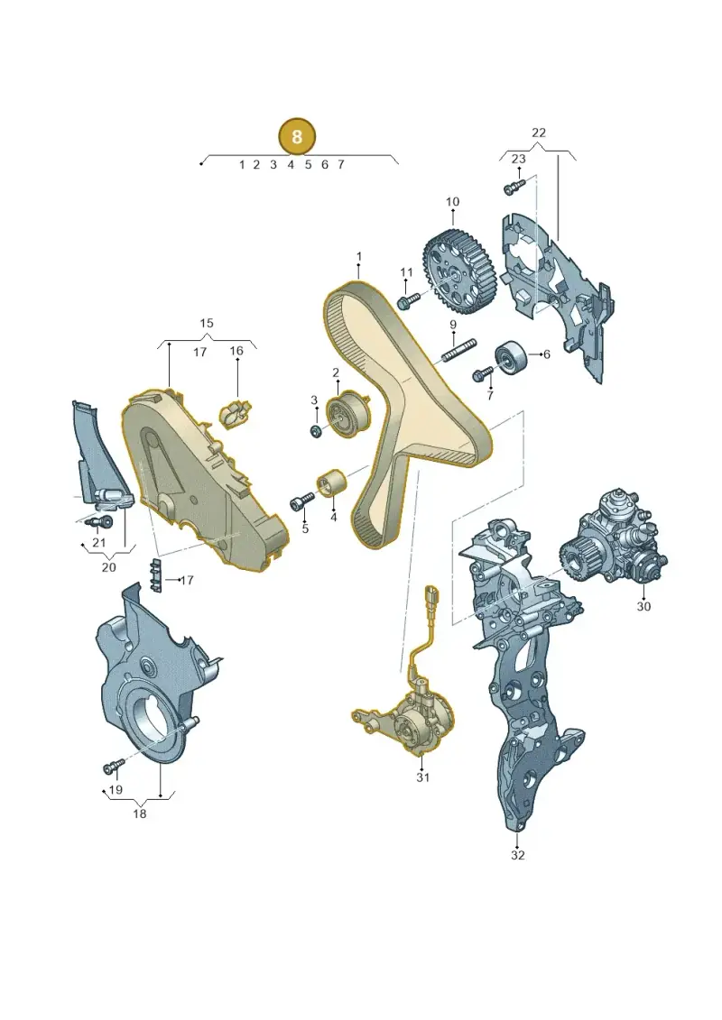 05L198119A — Audi A5 Limo 2.0 (2024-) diagram 8wk109800, position 8