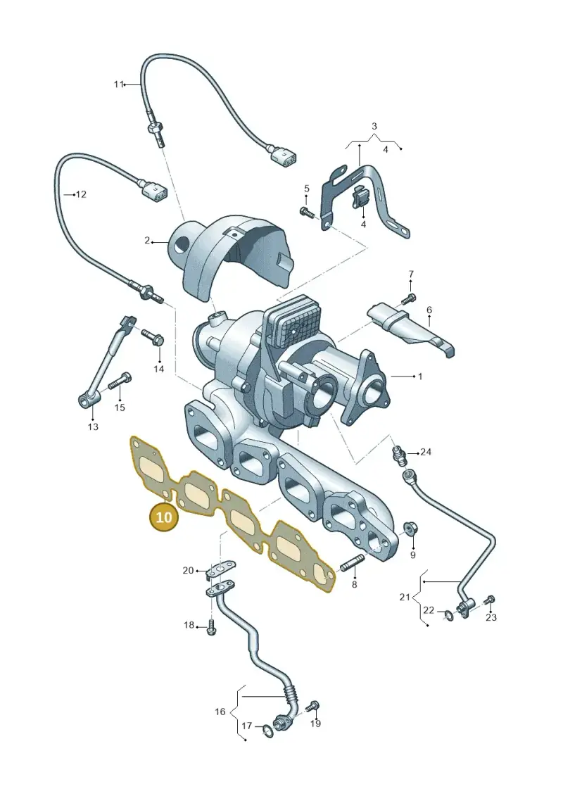 05L253039E — Audi A5 Sportback (2016-2020) diagram 430145040, position 10