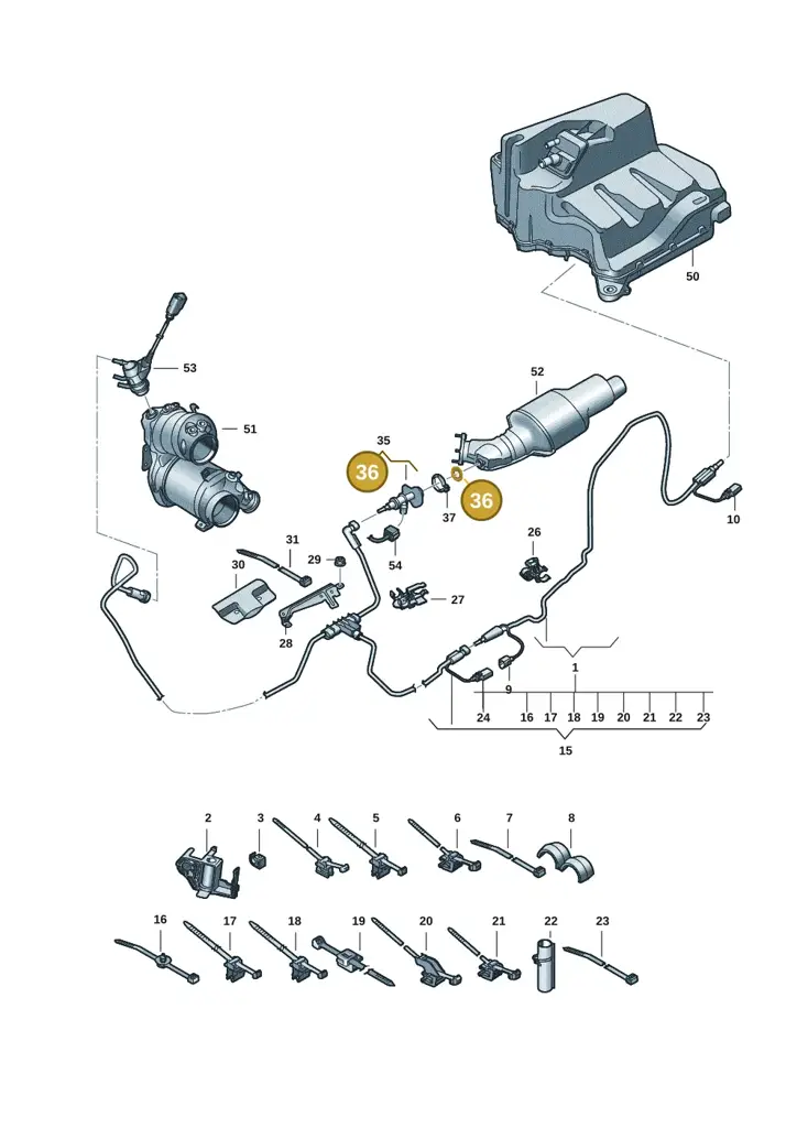 05L253115A — Audi A5 Avant 2.0 (2024-) diagram 8wh201500, position 36