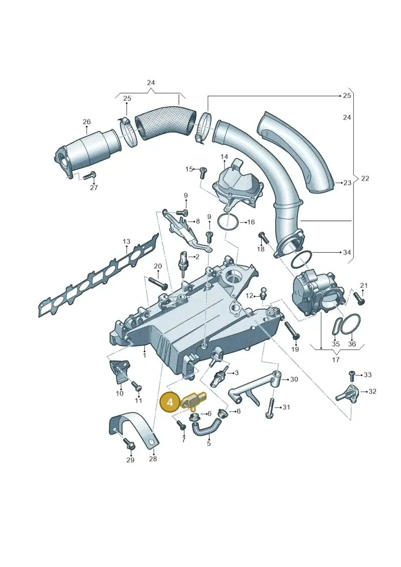 05L906051A — Audi A5 Limo 2.0 (2024-) diagram 430129050, position 4