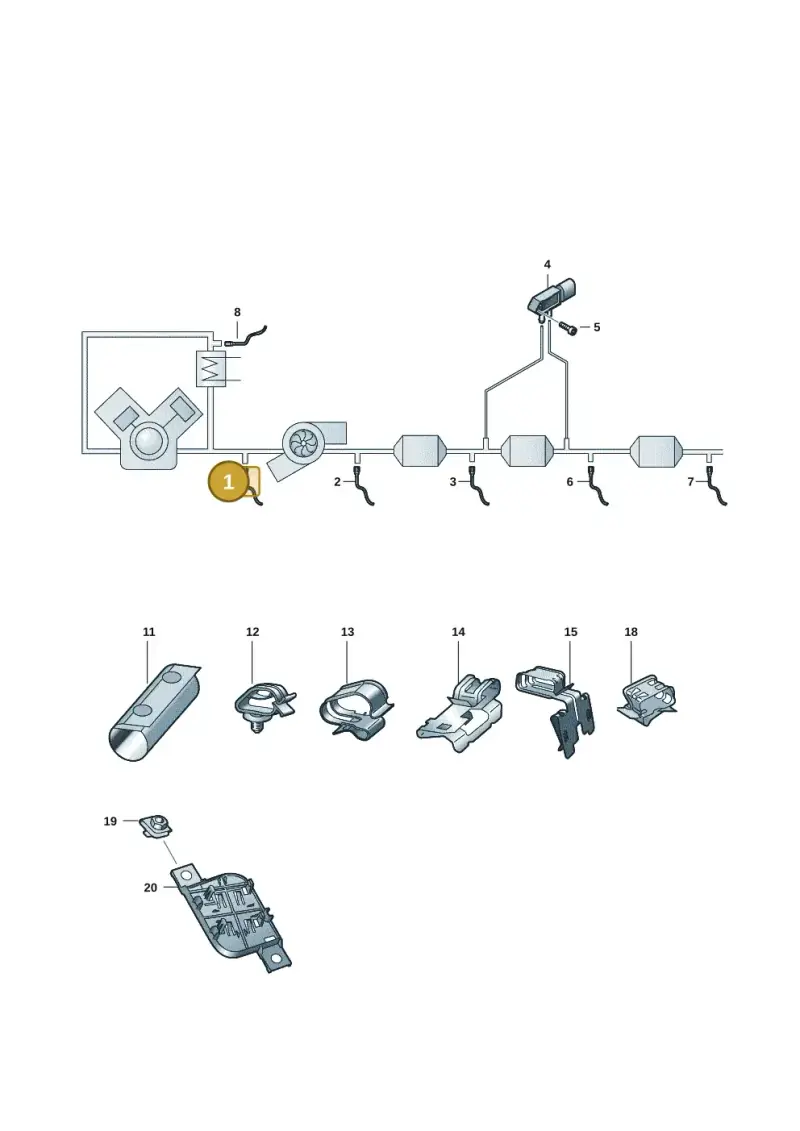 05L906088AM — Audi Q3 quattro (2018-2019) diagram 597906006, position 1