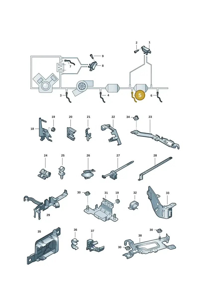 05L906088CF — Audi A5 Cabrio 2.0 (2016-2018) diagram 848906008, position 5