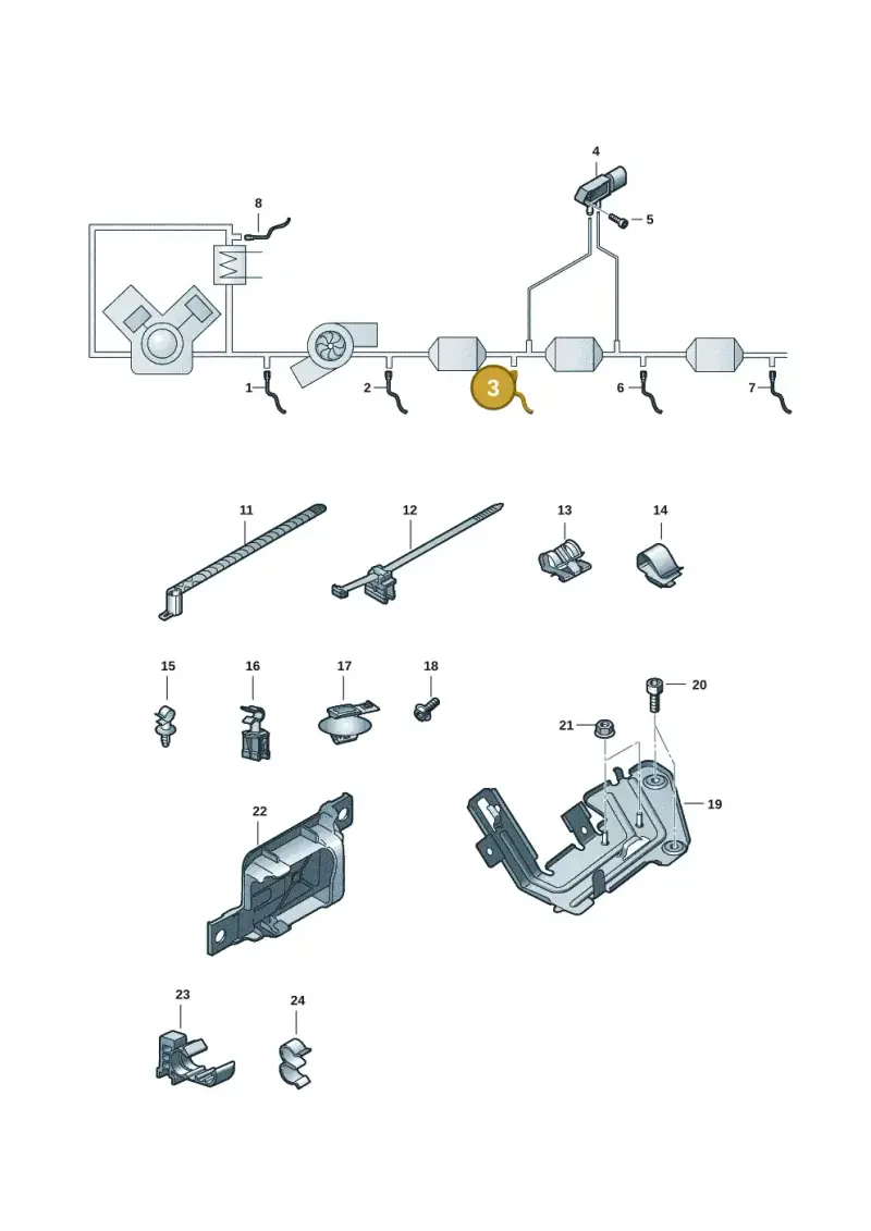 05L906088J — Audi A7 Sportback (2018-) diagram 435906008, position 3