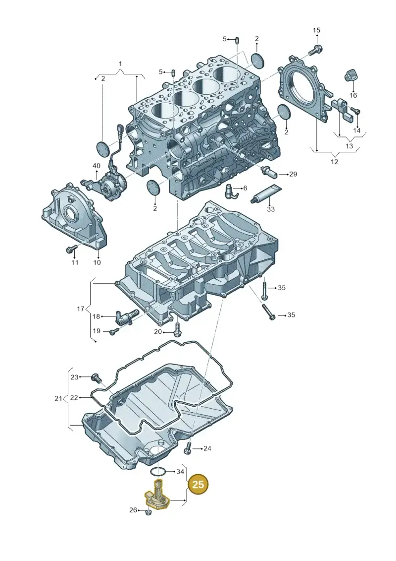 05L907660A — Audi A6 2.0 (2018-) diagram 849103350, position 25