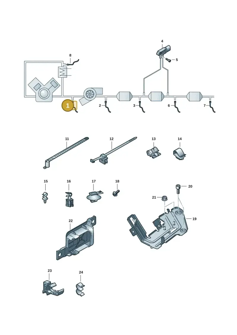 05L919529D — Audi A7 Sportback (2018-) diagram 435906008, position 1