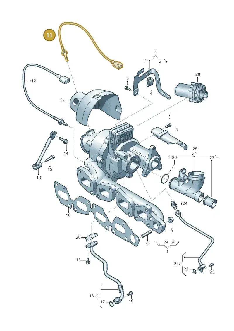 05L919529E — Audi A5 Limo 2.0 (2024-) diagram 8wk145375, position 11