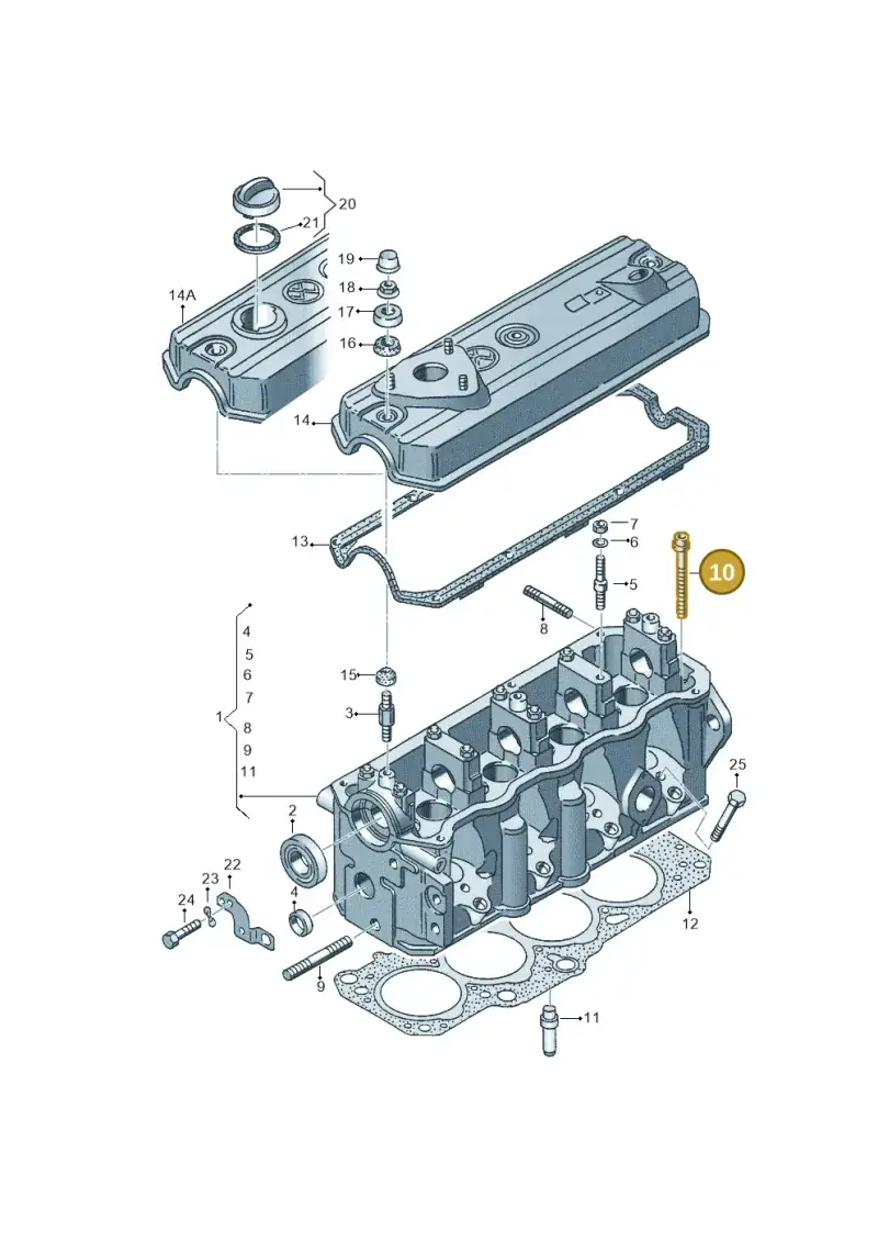 068103384A — Audi A4/Avant (1999-2001) diagram 127103450, position 10