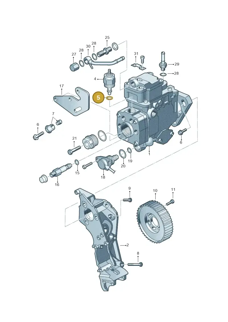 068130139 — Audi A3/S3/QUATTRO (2000-2003) diagram 194130200, position 5